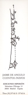  Jaime de Angulo : Cuentos indios 