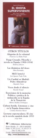  El idiota superviviente : Eugenia Afinogu�nova 